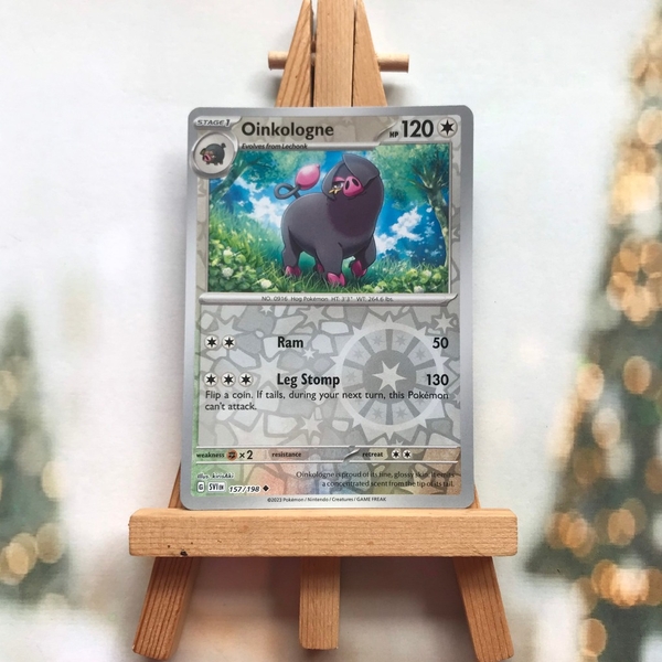 Thẻ hình Pokemon Oinkologne 157/198 - Lá bài lẻ Scarlet & Violet Base Set Uncommon Reverse Holo tiếng Anh chính hãng