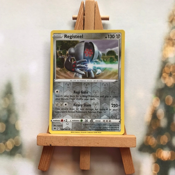 Thẻ hình Pokemon Registeel 108/189 - Lá bài lẻ Astral Radiance Rare Reverse Holo tiếng Anh ảnh 3