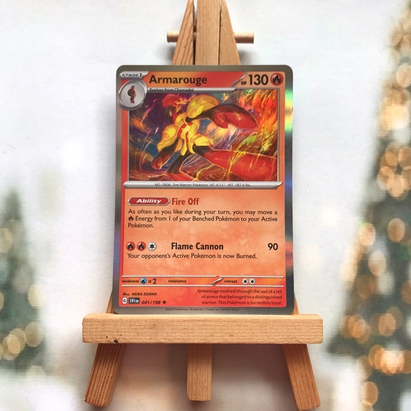 Thẻ hình Pokemon Armarouge 041/198 - Lá bài lẻ Scarlet & Violet Base Set Reverse Holo tiếng Anh chính hãng ảnh 2