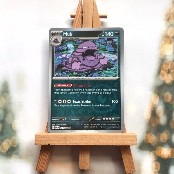 Thẻ hình Pokemon Muk 127/198 - Lá bài lẻ Scarlet & Violet Base Set Uncommon Reverse Holo tiếng Anh chính hãng
