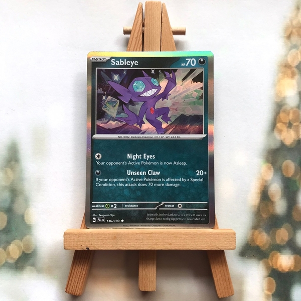 Thẻ hình Pokemon Sableye 136/193 - Lá bài lẻ Scarlet&Violet: Paldea Evolved Holo Rare Reverse Holo tiếng Anh chính hãng