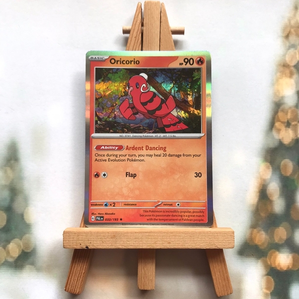 Thẻ hình Pokemon Oricorio 033/193 - Lá bài Scarlet & Violet Paldea Evolved Holo Rare Reverse Holo tiếng Anh chính hãng ảnh 3