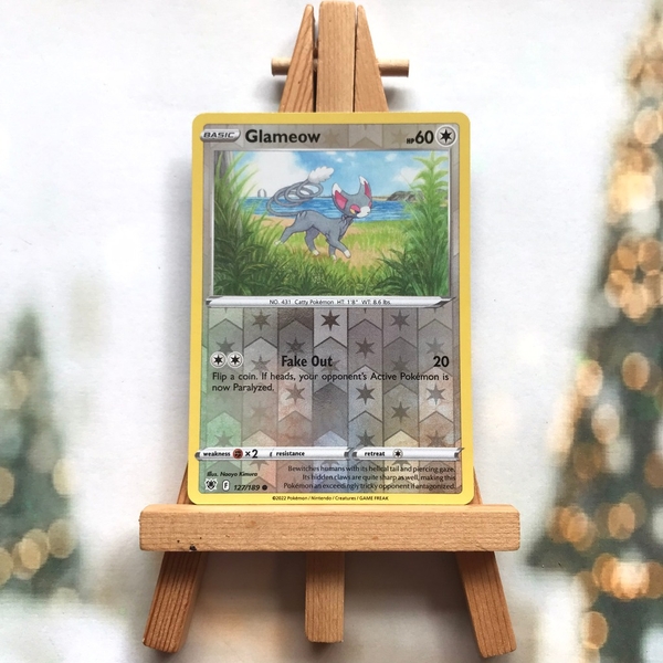 Thẻ hình Pokemon Glameow 127/189 - Lá bài lẻ Astral Radiance Common Reverse Holo tiếng Anh