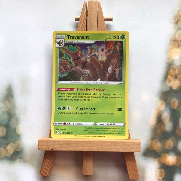Thẻ hình Pokemon Trevenant 017/196 - Lá bài Sword & Shield: Lost Origin Holo Rare Reverse Holo tiếng Anh chính hãng