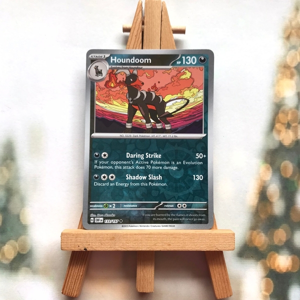 Thẻ hình Pokemon Houndoom 133/197 - Lá bài Obsidian Flames Uncommon Reverse Holo tiếng Anh chính hãng