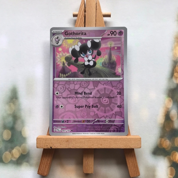 Thẻ hình Pokemon Gothorita 091/193 - Lá bài lẻ Scarlet & Violet: Paldea Evolved Common Reverse Holo tiếng Anh chính hãng ảnh 2
