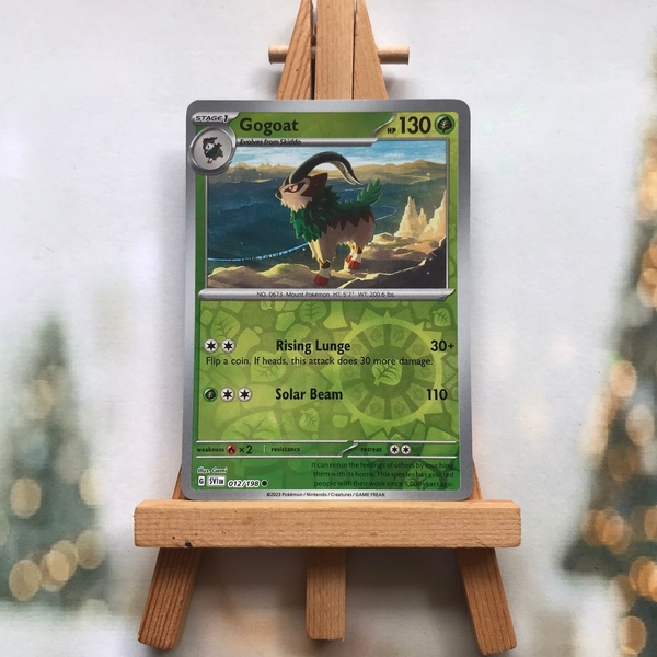 Thẻ hình Pokemon Gogoat 012/198 - Lá bài lẻ Scarlet & Violet Base Set Common Reverse Holo tiếng Anh chính hãng ảnh 2