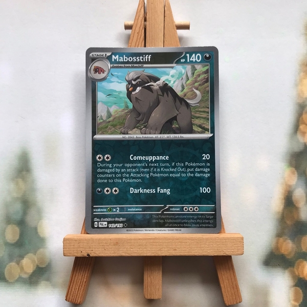 Thẻ hình Pokemon Mabosstiff 143/193 - Lá bài lẻ Scarlet & Violet: Paldea Evolved Reverse Holo tiếng Anh chính hãng ảnh 2