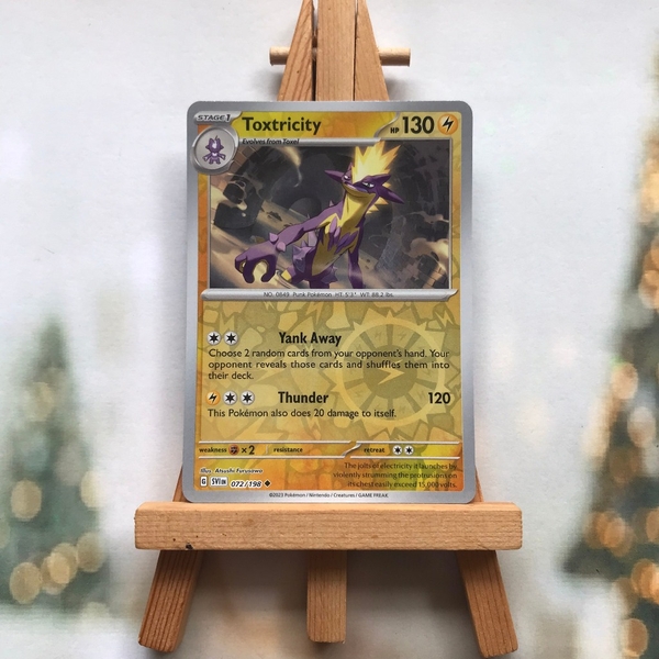 Thẻ hình Pokemon Toxtricity 072/198 - Lá bài lẻ Scarlet & Violet Base Set Uncommon Reverse Holo tiếng Anh chính hãng ảnh 2