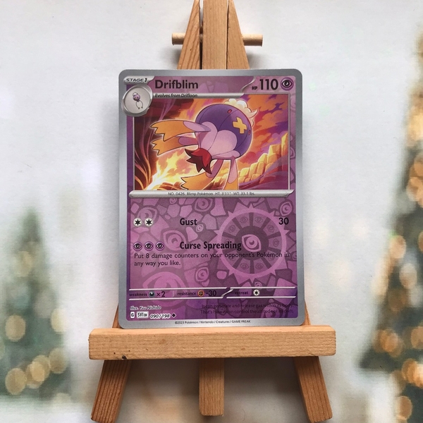 Thẻ hình Pokemon Drifblim 090/198 - Lá bài lẻ Scarlet & Violet Base Set Uncommon Reverse Holo tiếng Anh chính hãng ảnh 2