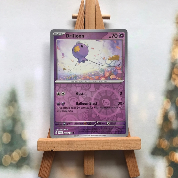 Thẻ hình Pokemon Drifloon 089/198 - Lá bài lẻ Scarlet & Violet Base Set Common Reverse Holo tiếng Anh chính hãng