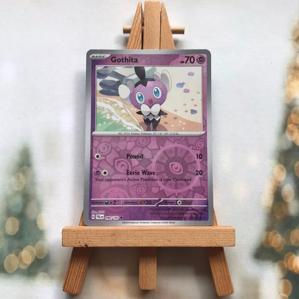 Thẻ hình Pokemon Gothita 090/193 - Lá bài lẻ Scarlet & Violet: Paldea Evolved Common Reverse Holo tiếng Anh chính hãng ảnh 2