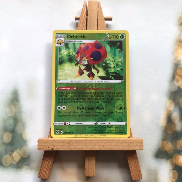 Thẻ hình Pokemon Orbeetle 020/196 - Lá bài lẻ Sword & Shield: Lost Origin Reverse Holo tiếng Anh chính hãng