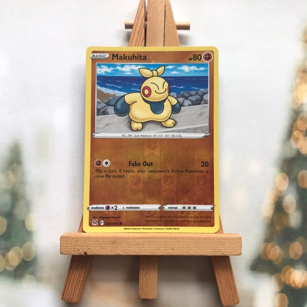 Thẻ hình Pokemon Makuhita 097/196 - Lá bài lẻ Sword & Shield: Lost Origin Common Reverse Holo tiếng Anh chính hãng