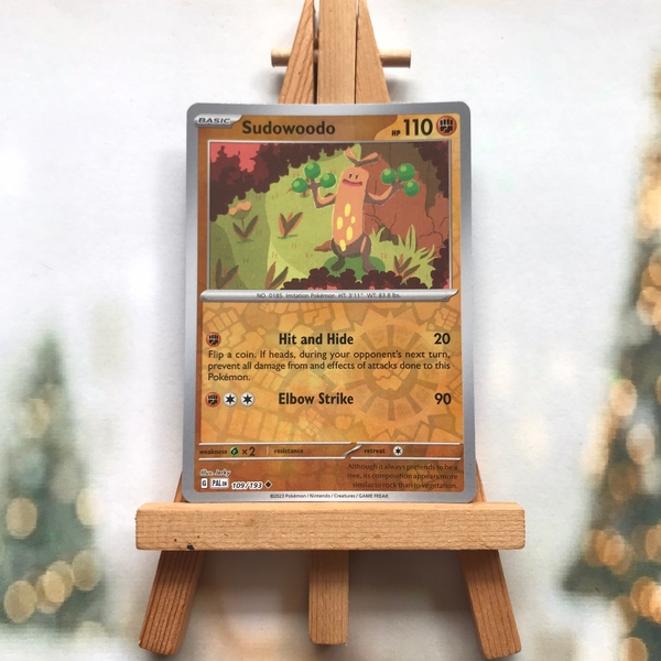Thẻ hình Pokemon Sudowoodo 109/193 - Lá bài Scarlet & Violet: Paldea Evolved Uncommon Reverse Holo tiếng Anh chính hãng