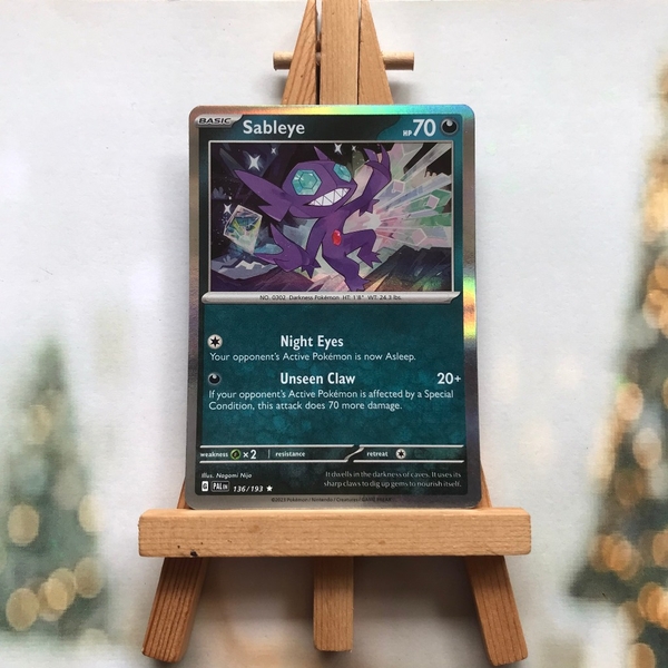 Thẻ hình Pokemon Sableye 136/193 - Lá bài lẻ Scarlet&Violet: Paldea Evolved Holo Rare Reverse Holo tiếng Anh chính hãng ảnh 4