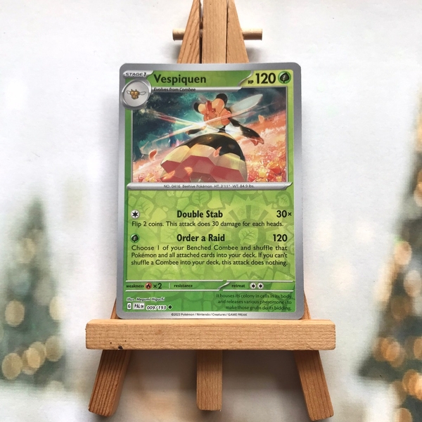 Thẻ hình Pokemon Vespiquen 009/193 - Lá bài Scarlet & Violet: Paldea Evolved Uncommon Reverse Holo tiếng Anh chính hãng