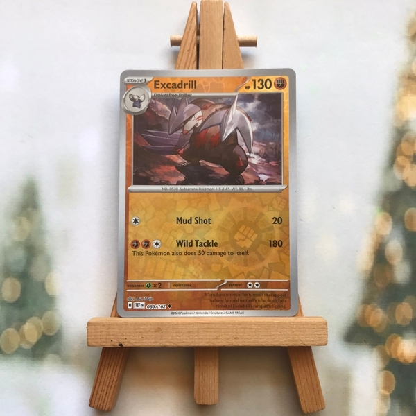 Thẻ hình Pokemon Excadrill 086/162 - Lá bài Scarlet & Violet: Temporal Forces Uncommon Reverse Holo tiếng Anh chính hãng