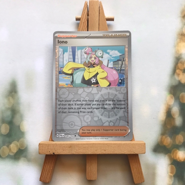 Thẻ hình Pokemon Iono 185/193 - Lá bài Scarlet & Violet: Paldea Evolved Uncommon Reverse Holo Promo tiếng Anh chính hãng ảnh 3
