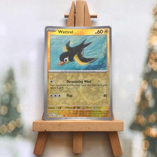 Thẻ hình Pokemon Wattrel 081/193 - Lá bài lẻ Scarlet & Violet: Paldea Evolved Common Reverse Holo tiếng Anh chính hãng ảnh 2