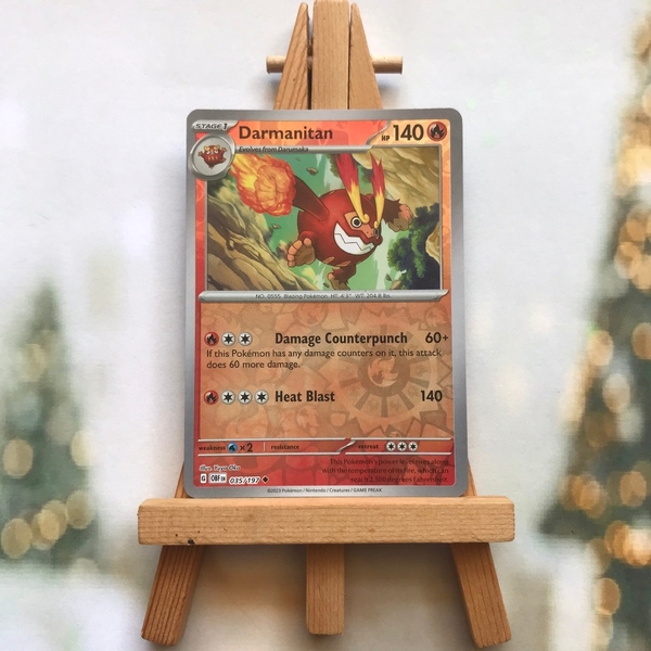 Thẻ hình Pokemon Darmanitan 035/197 - Lá bài Obsidian Flames Uncommon Reverse Holo tiếng Anh chính hãng