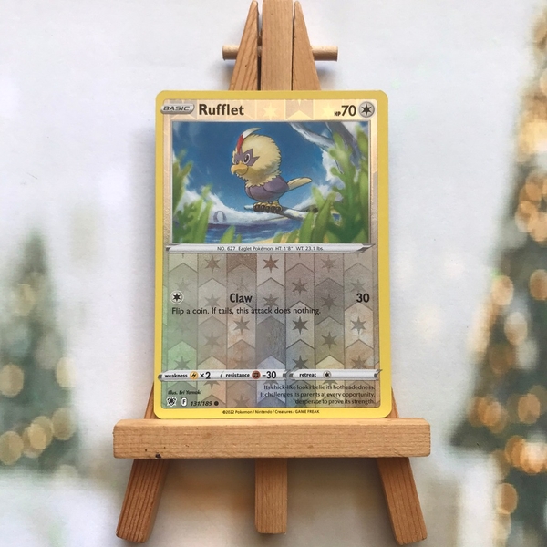 Thẻ hình Pokemon Rufflet 131/189 - Lá bài lẻ Sword & Shield: Astral Radiance Reverse Holo tiếng Anh chính hãng ảnh 2
