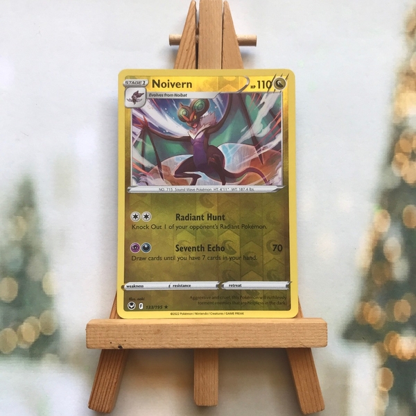 Thẻ hình Pokemon Noivern 133/195 - Lá bài lẻ Silver Tempest Rare Reverse Holo tiếng Anh chính hãng ảnh 2