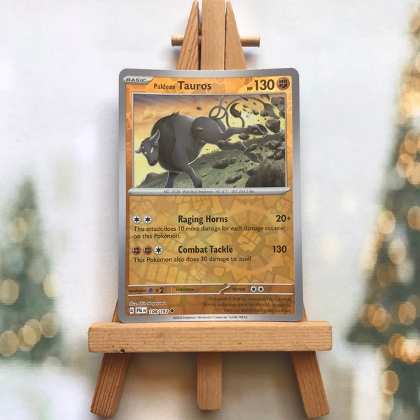 Thẻ hình Pokemon Paldean Tauros 108/193 -Lá bài Scarlet&Violet Paldea Evolved Uncommon Reverse Holo tiếng Anh chính hãng ảnh 2