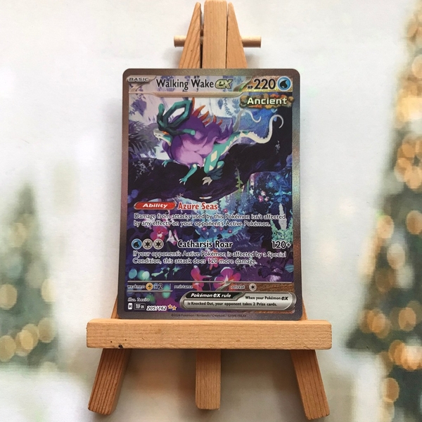 Thẻ Pokemon Walking Wake ex 205/162-Lá bài Scarlet&Violet Temporal Forces Special Illustration Rare tiếng Anh chính hãng