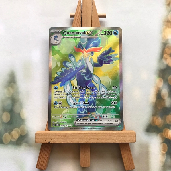 Thẻ hình Pokemon Quaquaval ex 235/193 - Lá bài Scarlet & Violet Paldea Evolved Full Art Secret Rare tiếng Anh chính hãng