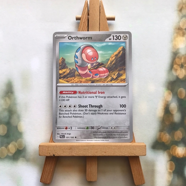 Thẻ hình Pokemon Orthworm 151/193 - Lá bài lẻ Scarlet&Violet Paldea Evolved Holo Rare Reverse Holo tiếng Anh chính hãng ảnh 3