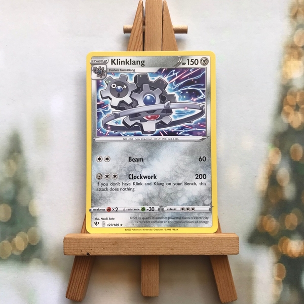 Thẻ hình Pokemon Klinklang 127/189 - Lá bài lẻ Darkness Ablaze Rare tiếng Anh