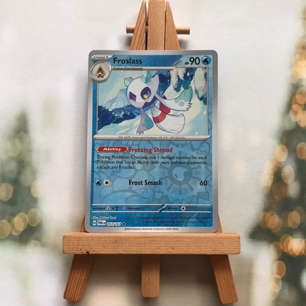 Thẻ hình Pokemon Froslass 053/167 -Lá bài Scarlet&Violet Twilight Masquerade Holo Rare Reverse Holo tiếng Anh chính hãng ảnh 4