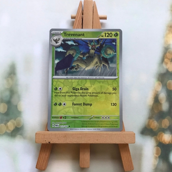 Thẻ hình Pokemon Trevenant 013/167 - Lá bài Scarlet&Violet Twilight Masquerade Common Reverse Holo tiếng Anh chính hãng