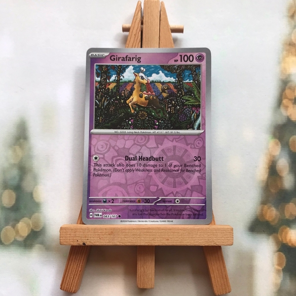 Thẻ hình Pokemon Girafarig 083/167 - Lá bài Scarlet&Violet Twilight Masquerade Common Reverse Holo tiếng Anh chính hãng