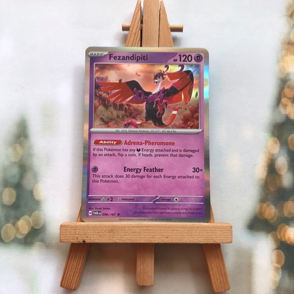 Thẻ hình Pokemon Fezandipiti 096/167 - Lá bài SVE Twilight Masquerade Holo Rare Reverse Holo tiếng Anh chính hãng