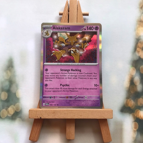 Thẻ hình Pokemon Alakazam 082/167 - Lá bài lẻ Scarlet and Violet: Twilight Masquerade Holo Rare tiếng Anh chính hãng