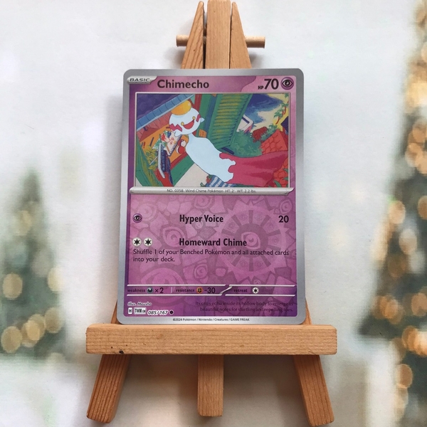 Thẻ hình Pokemon Chimecho 085/167 - Lá bài Scarlet&Violet Twilight Masquerade Common Reverse Holo tiếng Anh chính hãng