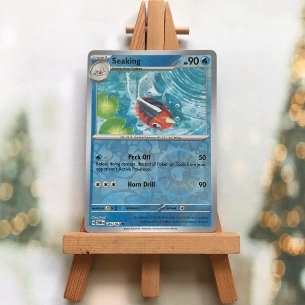 Thẻ hình Pokemon Seaking 045/167 - Lá bài Scarlet&Violet Twilight Masquerade Common Reverse Holo tiếng Anh chính hãng
