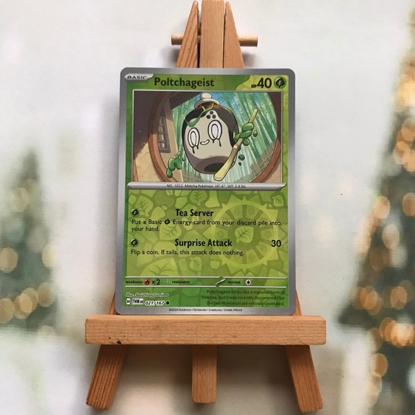 Thẻ hình Pokemon Poltchageist 021/167 - Lá bài lẻ SVE Twilight Masquerade Common Reverse Holo tiếng Anh chính hãng
