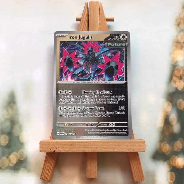 Thẻ hình Pokemon Iron Jugulis 158/182 - Lá bài Scarlet & Violet Paradox Rift Holo Rare Reverse Holo tiếng Anh ảnh 2