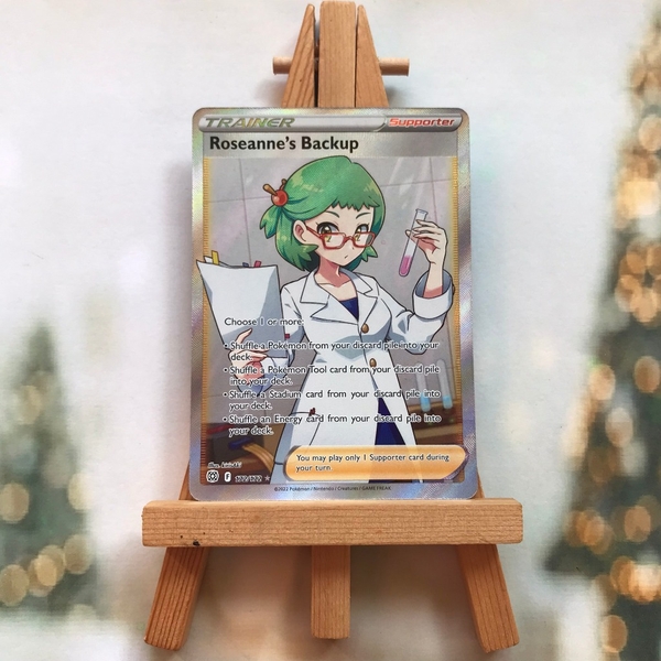 Thẻ hình Pokemon Roseanne's Backup 172/172 -Lá bài Sword&Shield Brilliant Stars Full Art Ultra Rare tiếng Anh chính hãng