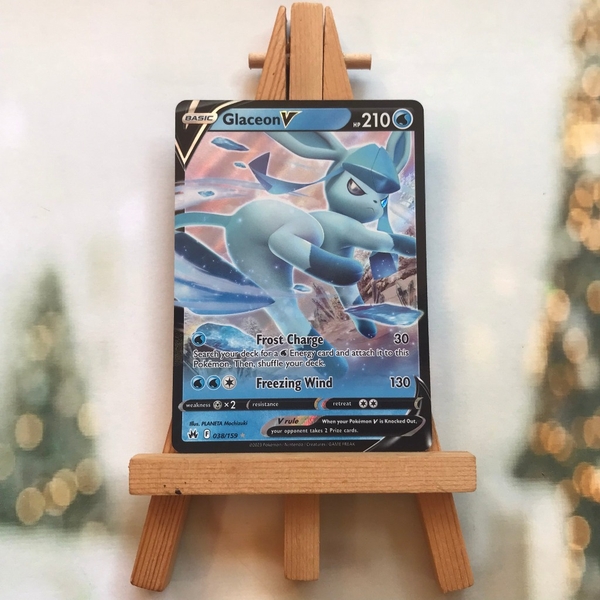Thẻ hình Pokemon Glaceon V 038/159 - Lá bài Crown Zenith Ultra Rare tiếng Anh chính hãng