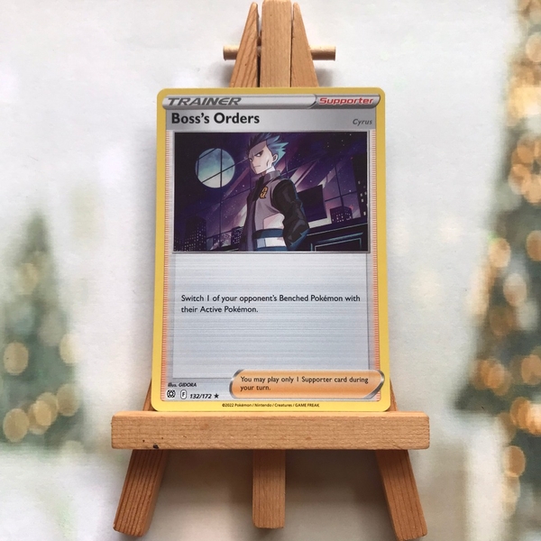 Thẻ Pokemon Boss's Orders 132/172 - Lá bài SWSH Brilliant Stars Reverse Alternate Promo Holo Rare tiếng Anh chính hãng ảnh 3