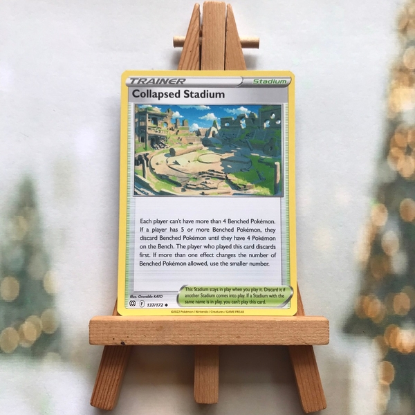 Thẻ Pokemon Collapsed Stadium 137/172 - Lá bài Sword&Shield Brilliant Stars Uncommon Reverse Holo tiếng Anh chính hãng ảnh 3