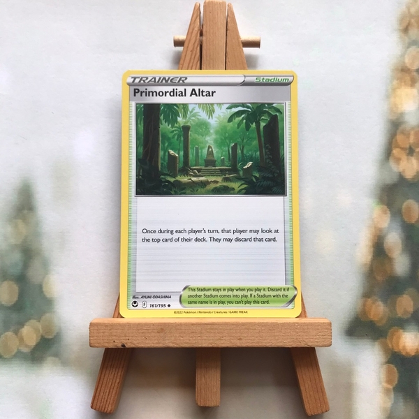 Thẻ hình Pokemon Primordial Altar 161/195 -Lá bài Sword&Shield Silver Tempest Uncommon Reverse Holo tiếng Anh chính hãng