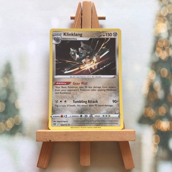 Thẻ hình Pokemon Klinklang 104/172 - Lá bài Brilliant Stars Rare Reverse Holo tiếng Anh chính hãng