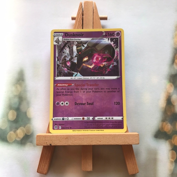 Thẻ hình Pokemon Dusknoir 062/172 - Lá bài Sword & Shield: Brilliant Stars Holo Rare Reverse Holo tiếng Anh chính hãng ảnh 2