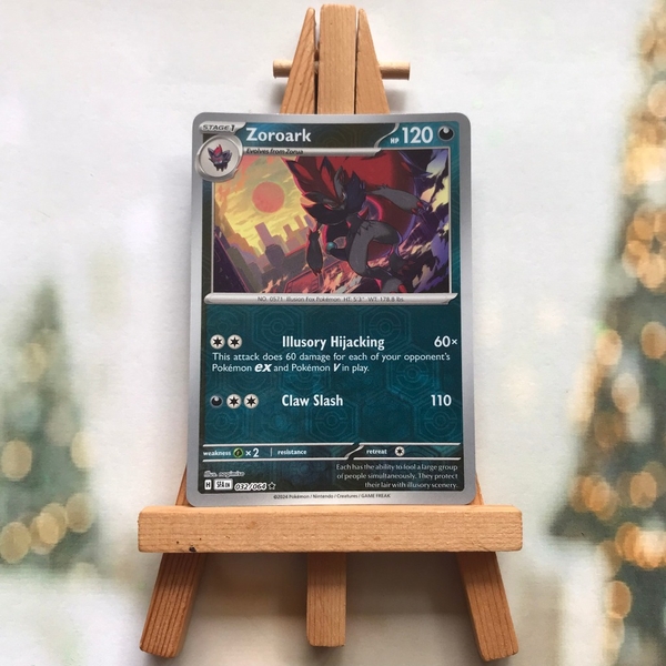 Thẻ hình Pokemon Zoroark 032/064 - Lá bài lẻ Shrouded Fable Rare Reverse Holo tiếng Anh chính hãng ảnh 3