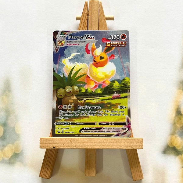 Thẻ hình Pokemon Flareon VMAX SWSH180 - Lá bài lẻ Sword & Shield Alternate Art Promo tiếng Anh chính hãng